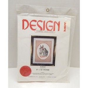 H Sherley & Co Design 1 Counted Cross Stitch Kit Arabian Horse Face 8"x10"